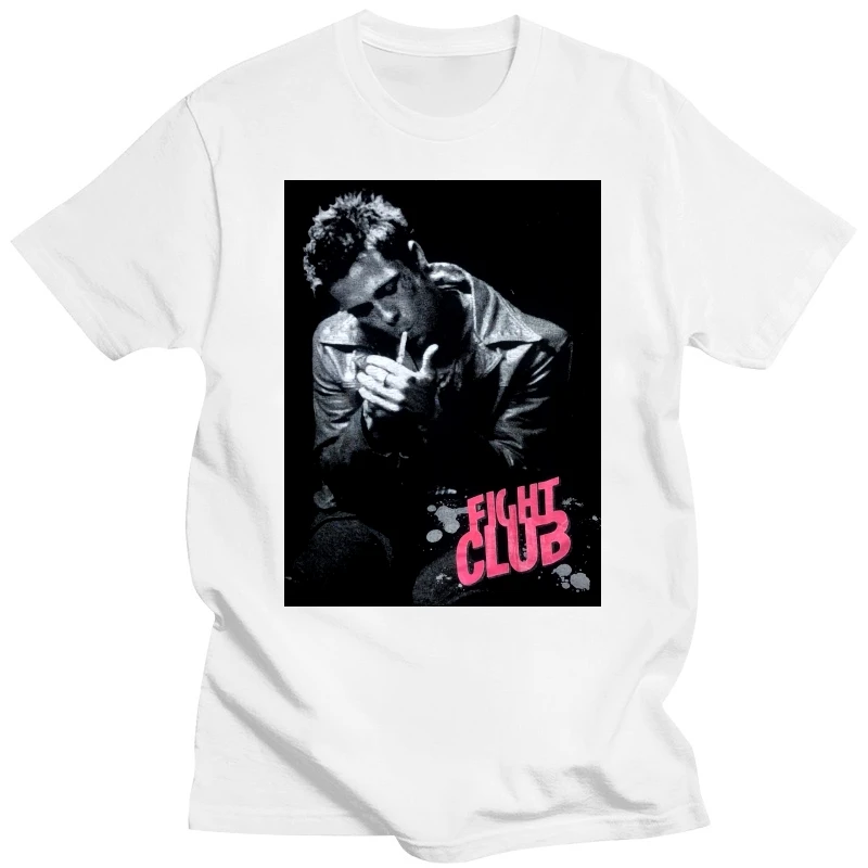 Men t shirt Fight Club Brad Pitt movie tshirt