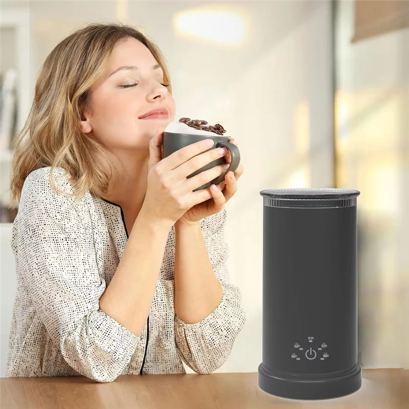 

B98A-Stainless Steel Frothing Machine Electric Milk Frother Foam Maker For Coffee EU Plug