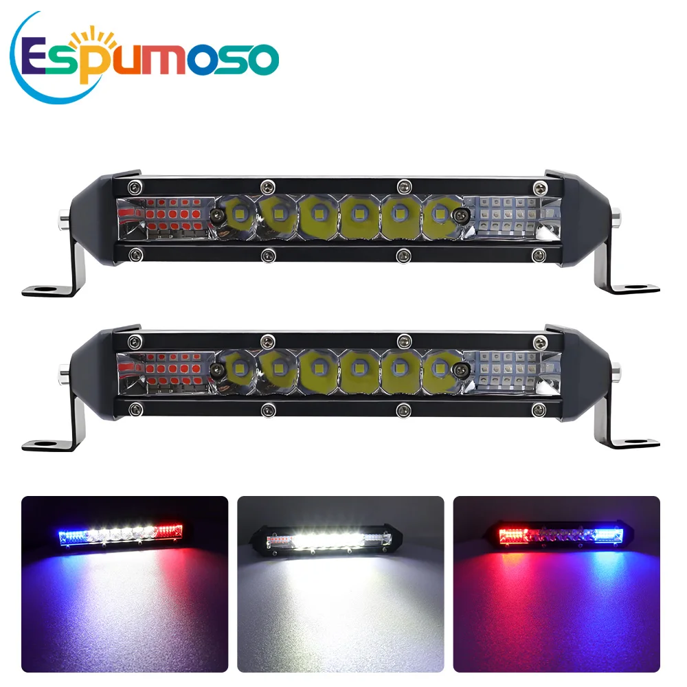Ultraflache Arbeitslichtleiste 7 Zoll LED-Kombi 4x4 Offroad LED-Lichtleiste für Traktor, Boot, 4WD, 4x4-Lkw, ATV, Scheinwerfer, Seitenlichter