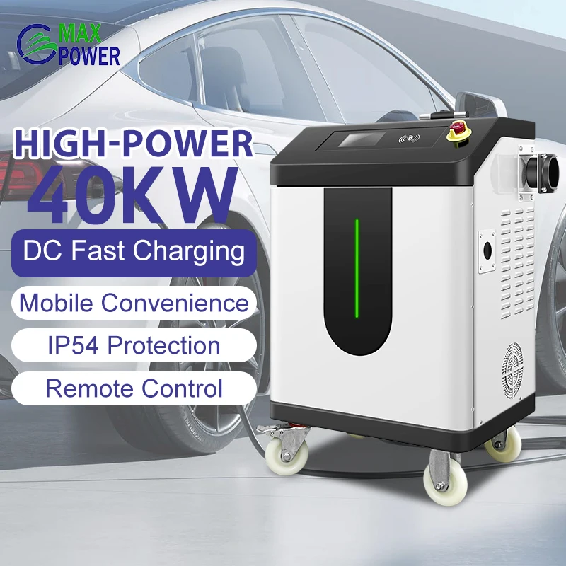 Commercial OCPP 2.0 Portable Ccs2 40kw Mobile Charging Station EV DC Charger for Electric Cars