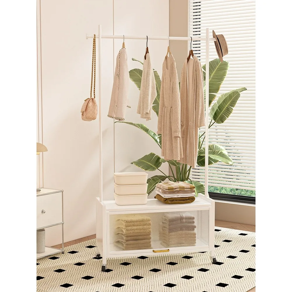 

Creamy light luxury, high-end multi-functional hangers, floor-to-ceiling bedrooms, household coat racks, storage cabinets, integ