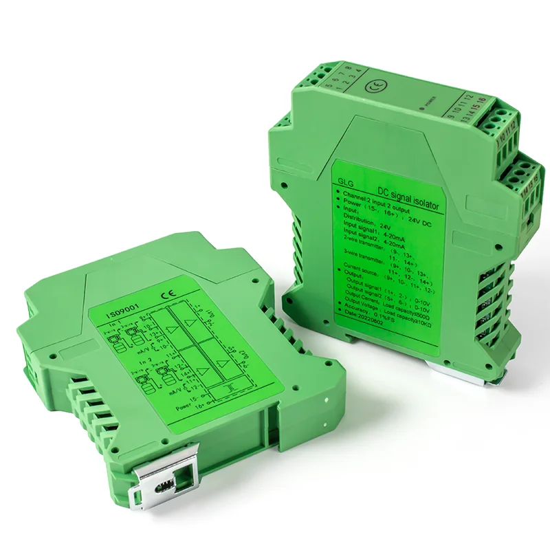 Aislador convertidor de señal 4-20mA 0-10V 0-5V 1 en 1 salida 0-10V a 0-20mA aislador de señal 2 en 4 salida aislador de señal analógica CC