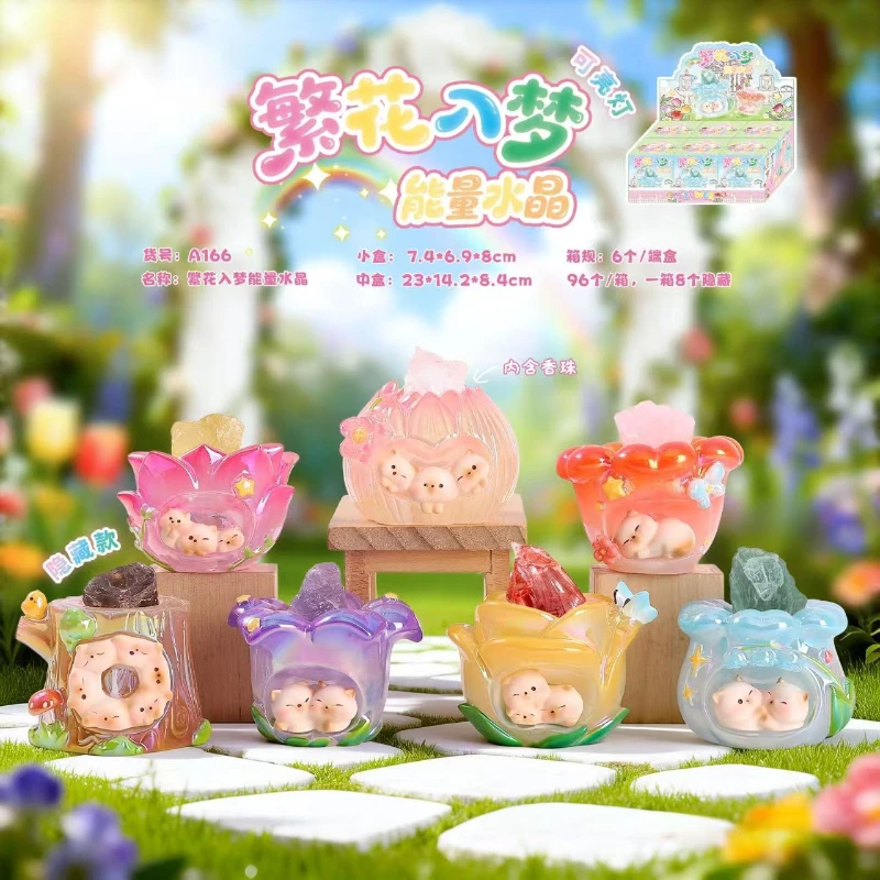 New Arrival Creative Flower Dream Cute Cat Blind Box Resin Cute Decompression Office Desk Decoration Car Accessories In Stock