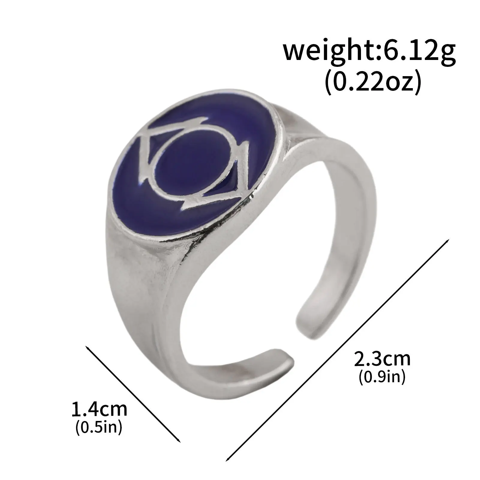2026 Neuer Green Lantern Corps Ring Anime Peripherie John Stewart Ring Verstellbarer Offener Ring Cosplay Requisiten Ring Spielzeugsammlung Geschenk – Detail 9