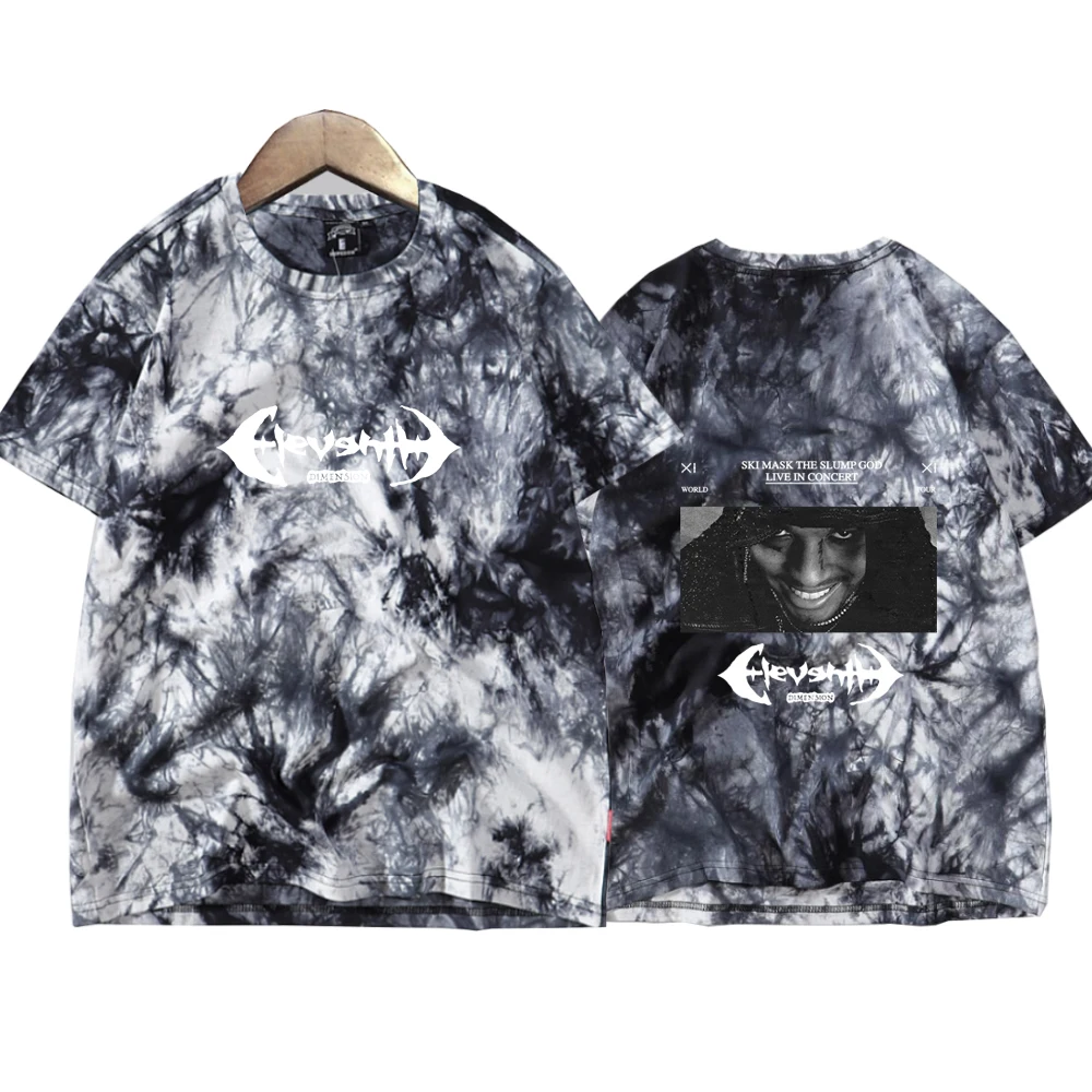 Ski Mask The Slump God World Tour 2024 Tie Dye Shirts  Man and Woman Harajuku Summer Casual Tee Tops Tops Oversize Printing