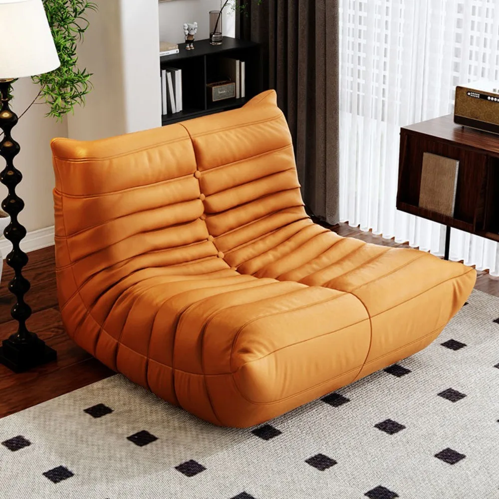 Caterpillar lazy sofa leisure bedroom living room comfortable sofa tatami balcony integrated sponge single armchair furniture