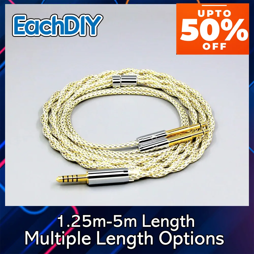 كابل سماعة أذن Litz Shielding فضي OCC لهاتف Meze 99 109 pro Classics NEO NOIR أنواع سماعة الرأس 23AWG 8923 #1