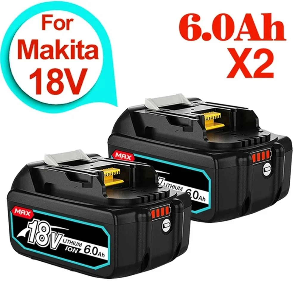 2024 18V 6.0Ah BL1860b Rechargeable Li-ion Battery For Makita 18 Volt Power Tools BL1860 BL1830b BL1850b BL1840 LXT-400 6A