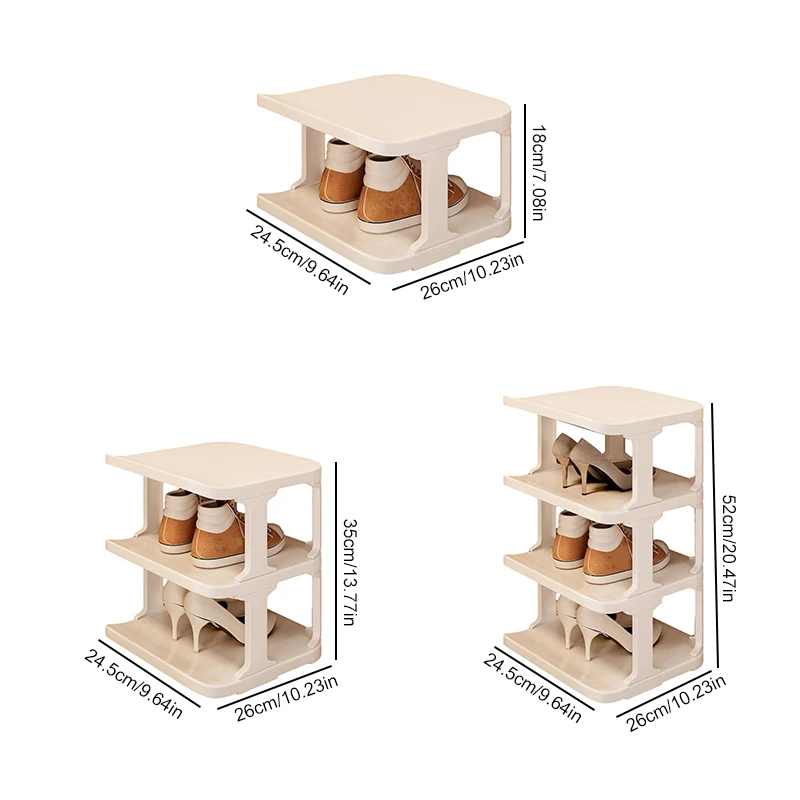 4 Layers Shoe Racks Detachable Shoe Cabinet Simple Shoes Storage Organizer Space-saving Shoes Shelf Door Matching Cabinets