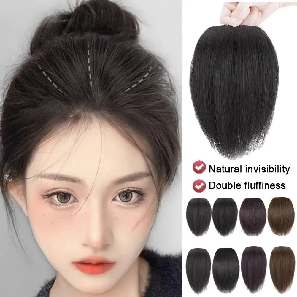 Fluffy Invisible Seamless Hair Pads Women Clip In Hair Extension Lining Of Natural Hair Side Cover Hair Piece Synthetic Pads