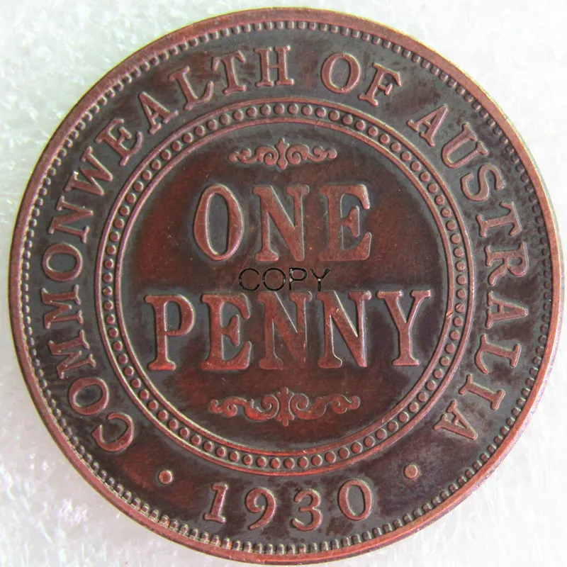 1930 AUSTRALIAN PENNY Copper Copy Coins