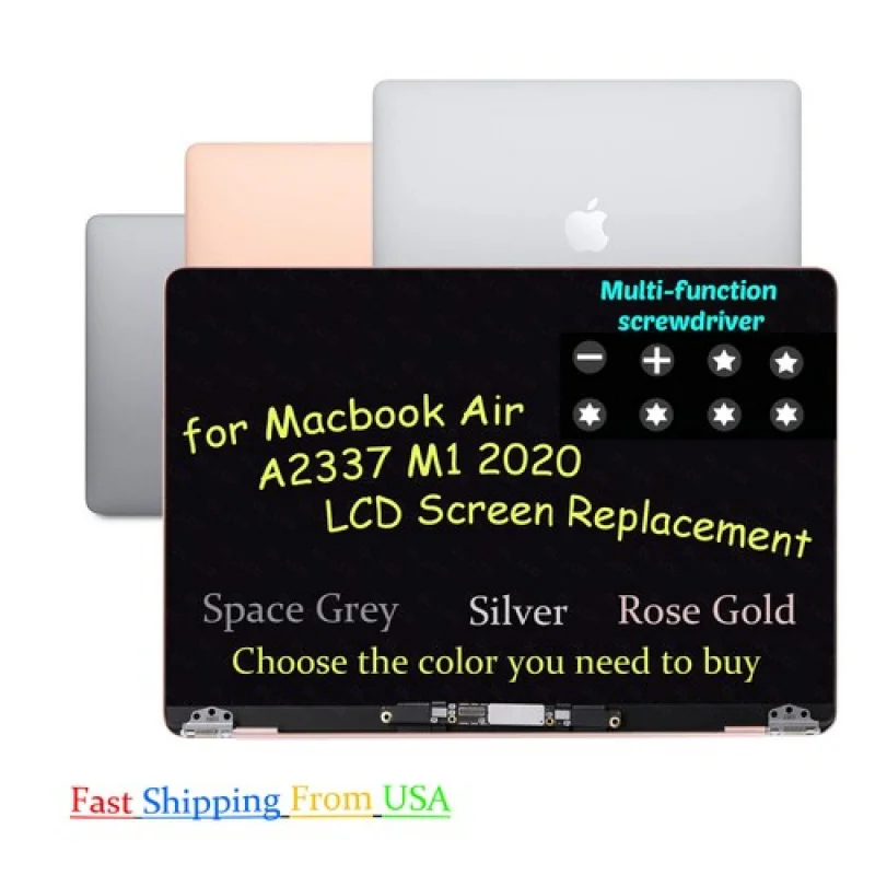 

A++Gray Silver Gold New For Apple MacBook Air A2337 M1 LCD Screen Display Assembly