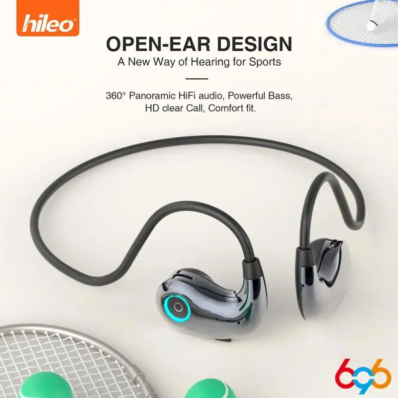 Headphones Super Bass Not in Ear Music Headset 16g Ultra Light with Microphone for IOS Andriod Phone Open Ear Air Conduction