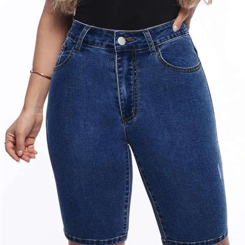 Jeans di media lunghezza casual attillati a gamba dritta più venduti eBay transfrontalieri da donna Faion Stagione primaverile Lunghezza cinque quarti