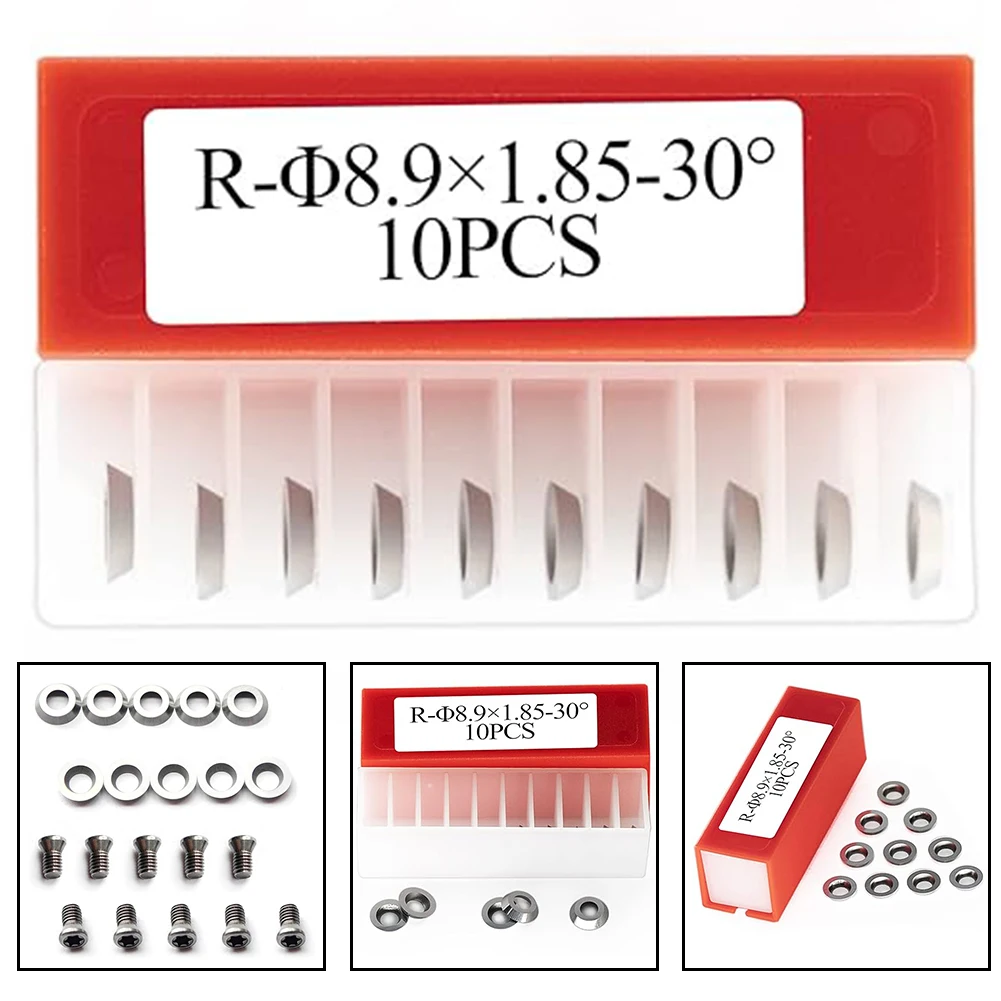 

10pcs 8.9mm Round Carbide Inserts Fits For DIY Woodworking Lathe Wood Turning Round Carbide Inserts 8.9mm 0.35 Inch