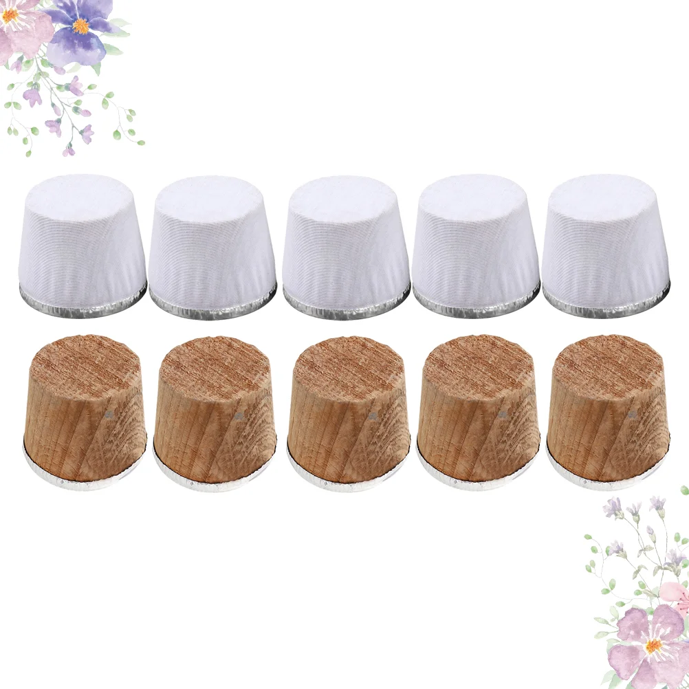 10PCS Wooden Bottle Cork Plug Safe Vacuum Flask Stopper Lid Replacement Kettle Parts Household Supplies (Size S, Normal Style)