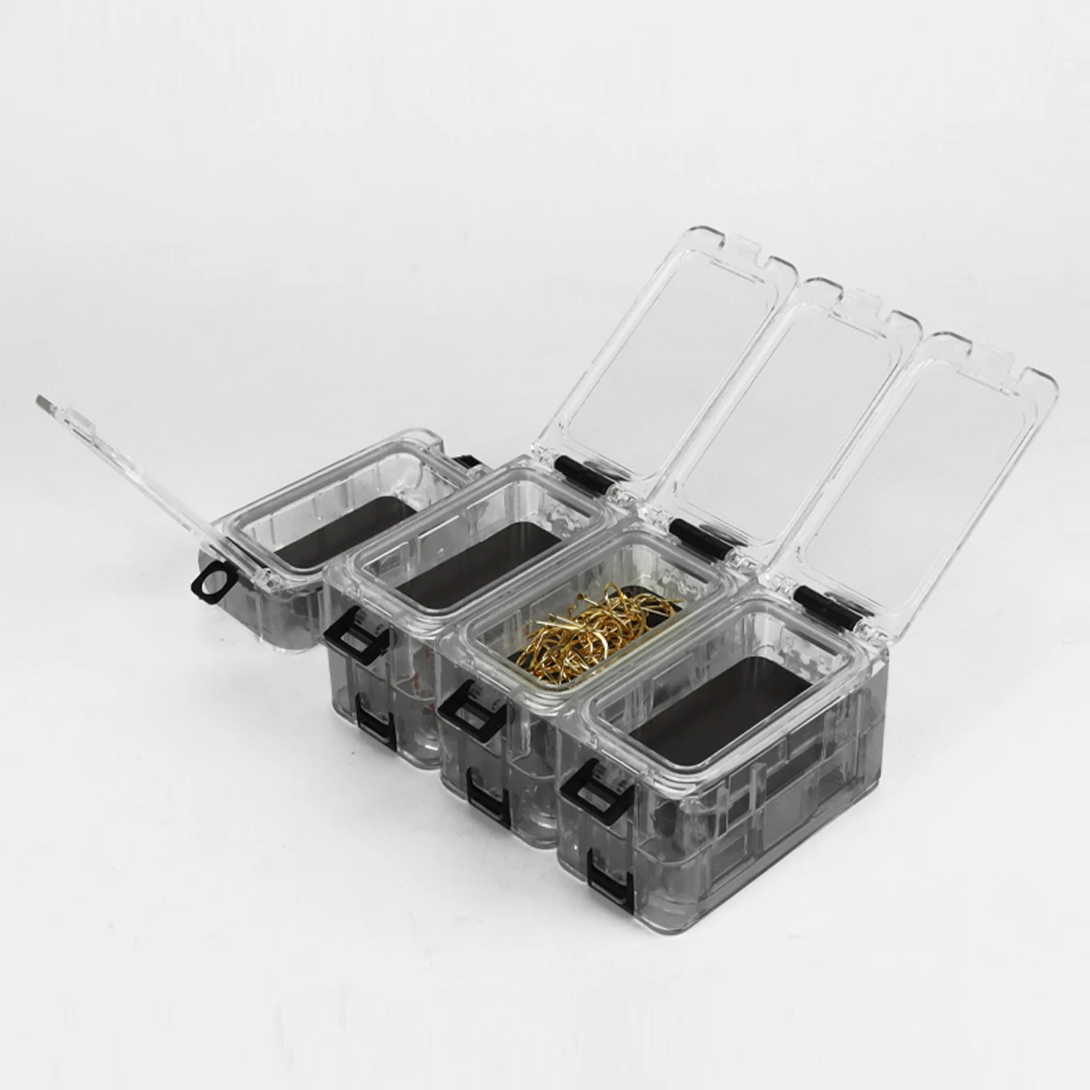 ZYZHE 2/4Pcs Fishing Tackle Storage Box Assembled and Disassembled Magnetic Absorption Fishing Hook Accessories Fishing Gear Box