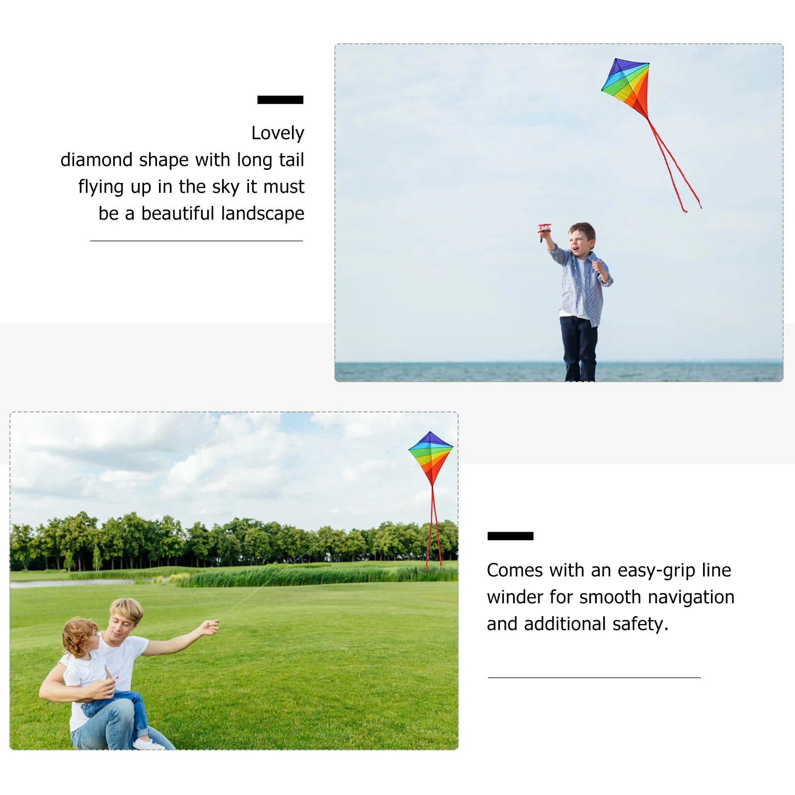 긴 꼬리 모양의 쉽게 날릴 수 있는 다채로운 나비 연, 어린이용 야외용 바람 연, 선물용 연