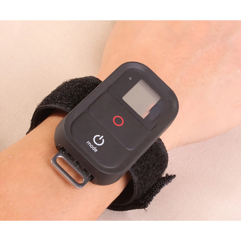 สายรัดข้อมือไนลอน PU95สำหรับ Wi-Fi รีโมทคอนโทรลของ GoPro HERO สำหรับ SJ4000ยาว25ซม. สีดำ