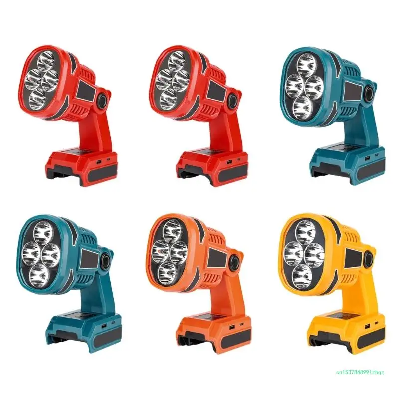 12W Cordless LED Flashlight for 18-20V Battery Cordless LED Work Light Jobsite