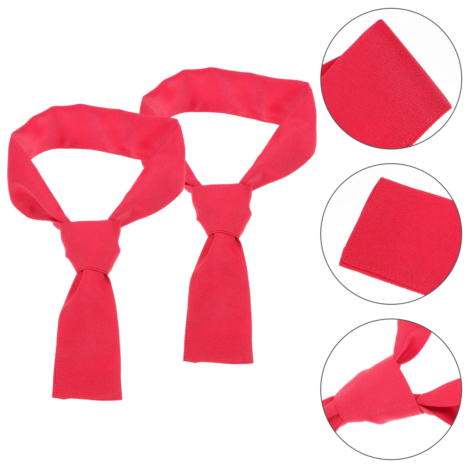 2 Pcs Chef Bow Tie Hotel Neckerchief Washable Comfortable Cotton Waiter Neckerchieff Work