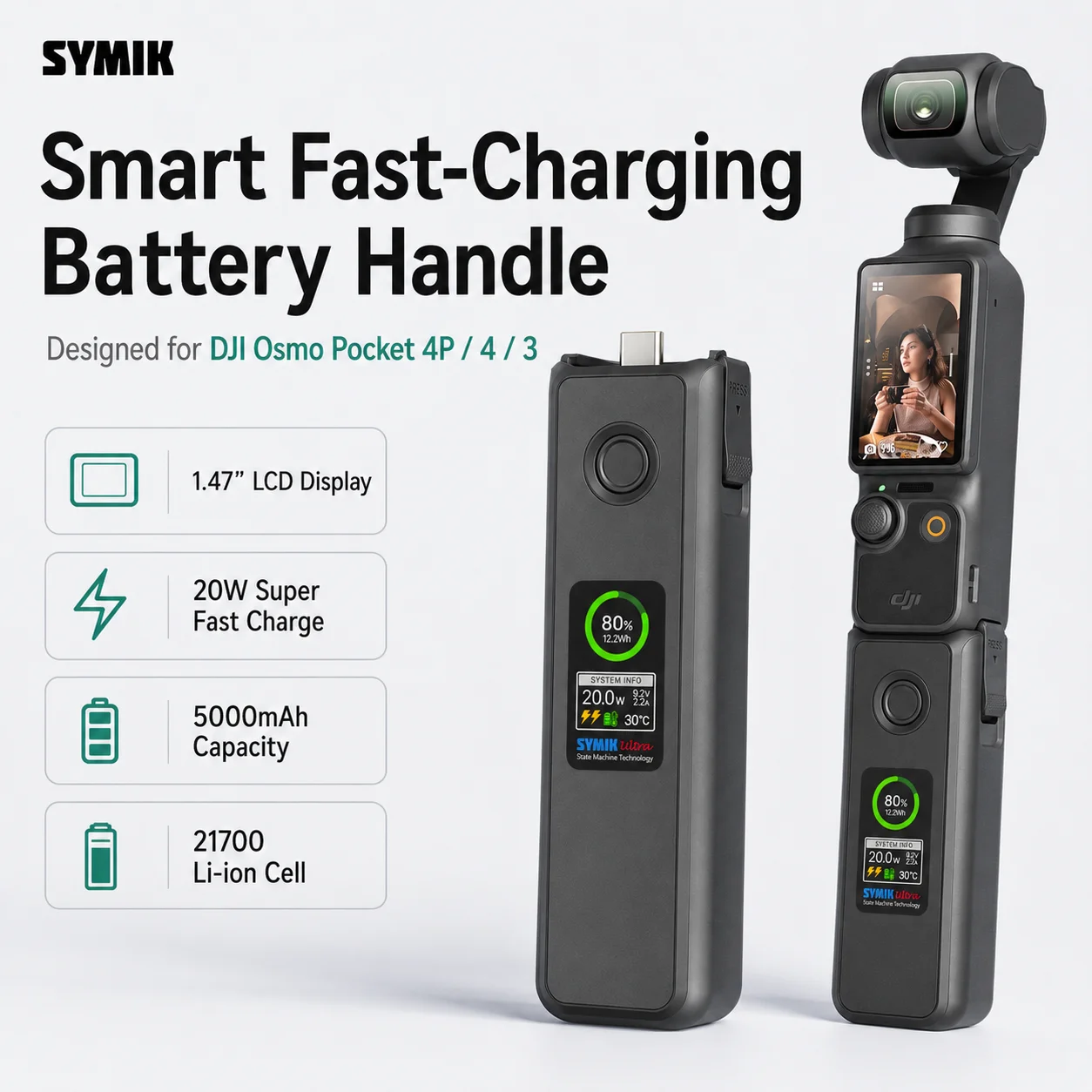 SYMIK สมาร์ทแบตเตอรี่กริป 5000 - Camera Battery Grip บทวิจารณ์และราคา