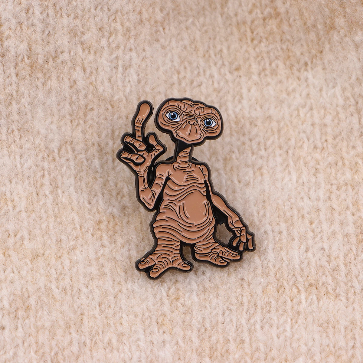 Vintage Funny Alien Enamel Cartoon Badge Lapel Pins Brooches for Men Backpack Cosplay Accessories Jewelry Toys Gift view 5