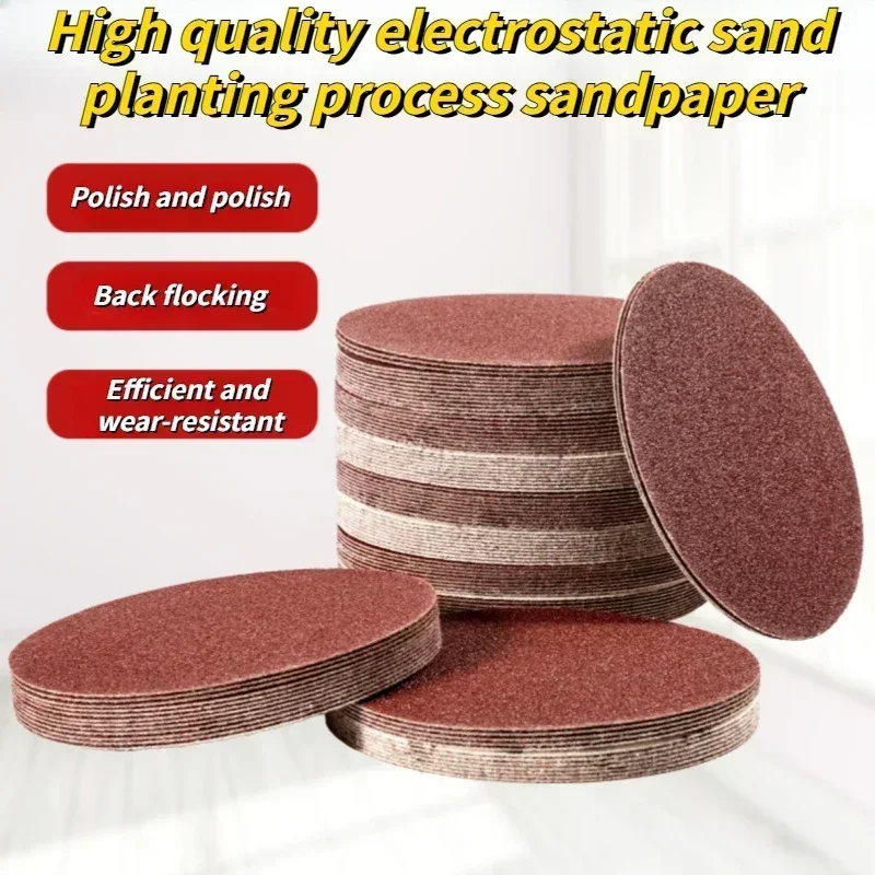 

100 Pcs 125mm/5in Sandpaper Woodworking Metal Grinding Disc Grinding and Polishing Tool 60 #~1000 # Grit Grinding Disc