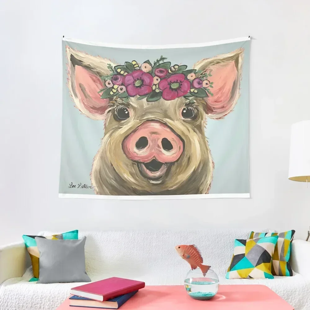 

Pig Art, Farmhouse Pig Art Tapestry Wall Decor Hanging Wall Tapestries Bedroom Decor Aesthetic Tapestry