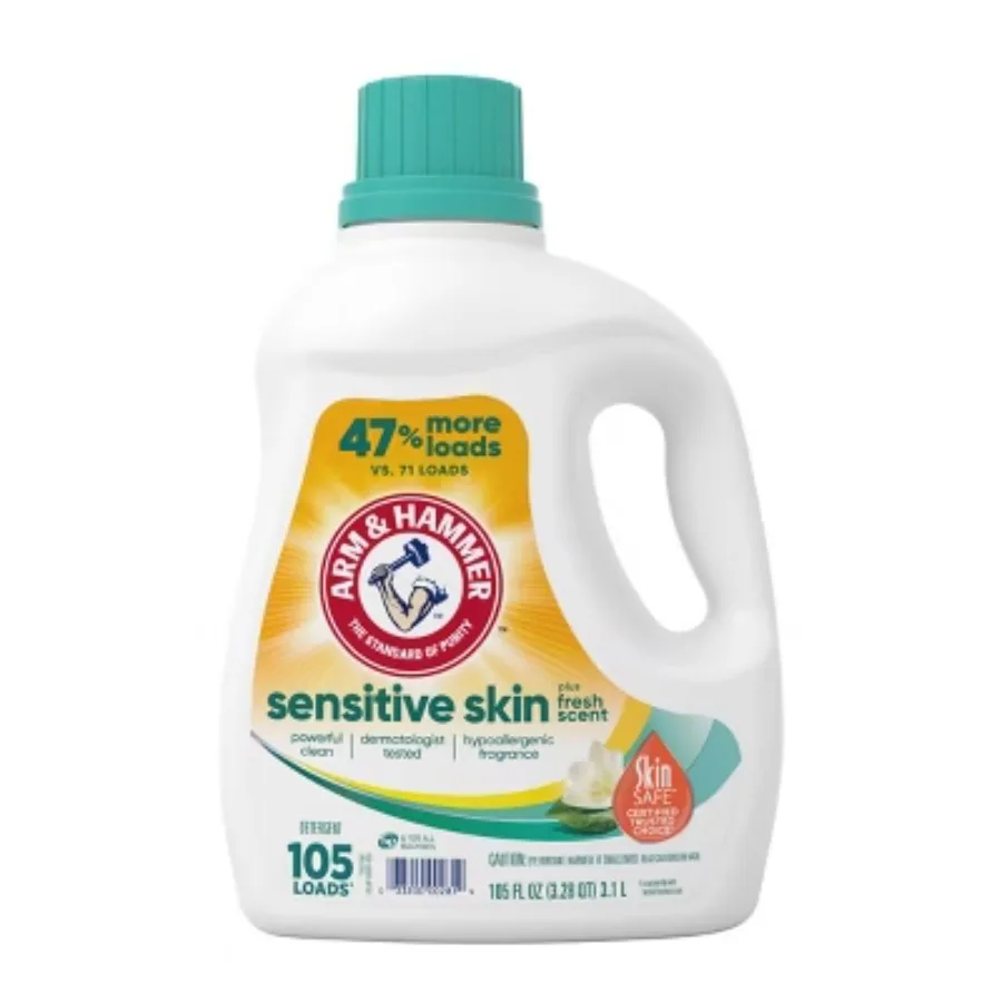 Detergente para ropa para pieles sensibles: potente detergente para pieles sensibles.