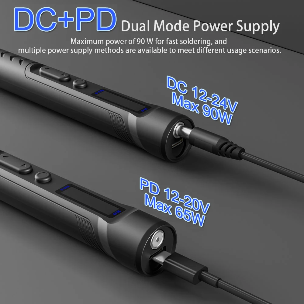 T65-SP Electric Soldering Iron 96W DC Power Rapid Heating PD Adjustable 150-450℃ Constant Temperature Portable Soldering Kit