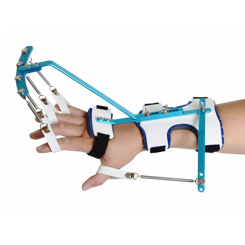 Dispositif robotique de rééducation de la main pour patients victimes de paralysie post-AVC avec dysfonctionnement des doigts et de la main, pour la récupération des capacités motrices.