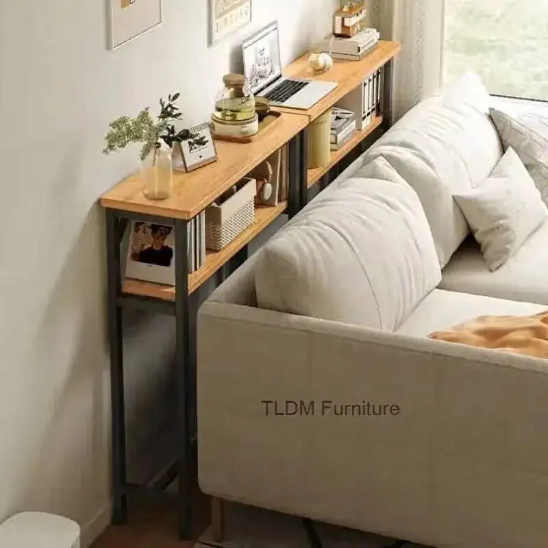 بسيطة ضيقة طاولة جانبية أثاث المنزل خياطة نظام التخزين غرفة المعيشة الشمال متعددة الوظائف الحديثة حافة الجداول h