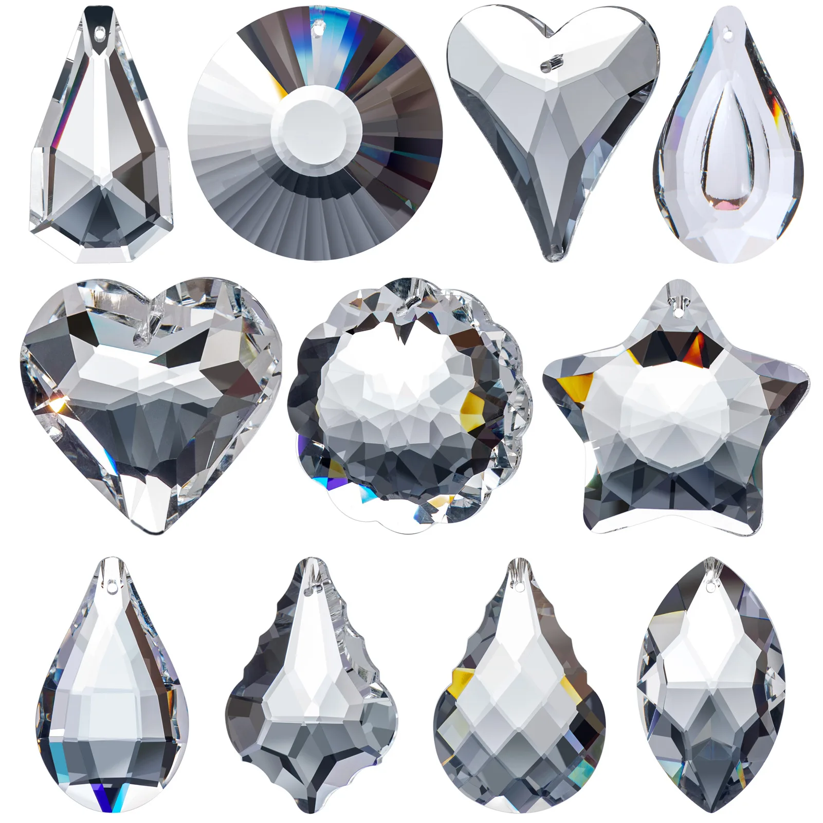 K9 Crystal Suncatcher Hanging Glass Faceted Prism Rainbow Maker Chandelier Part Replacement Window Garden Decor DIY Car Pendant - view 2