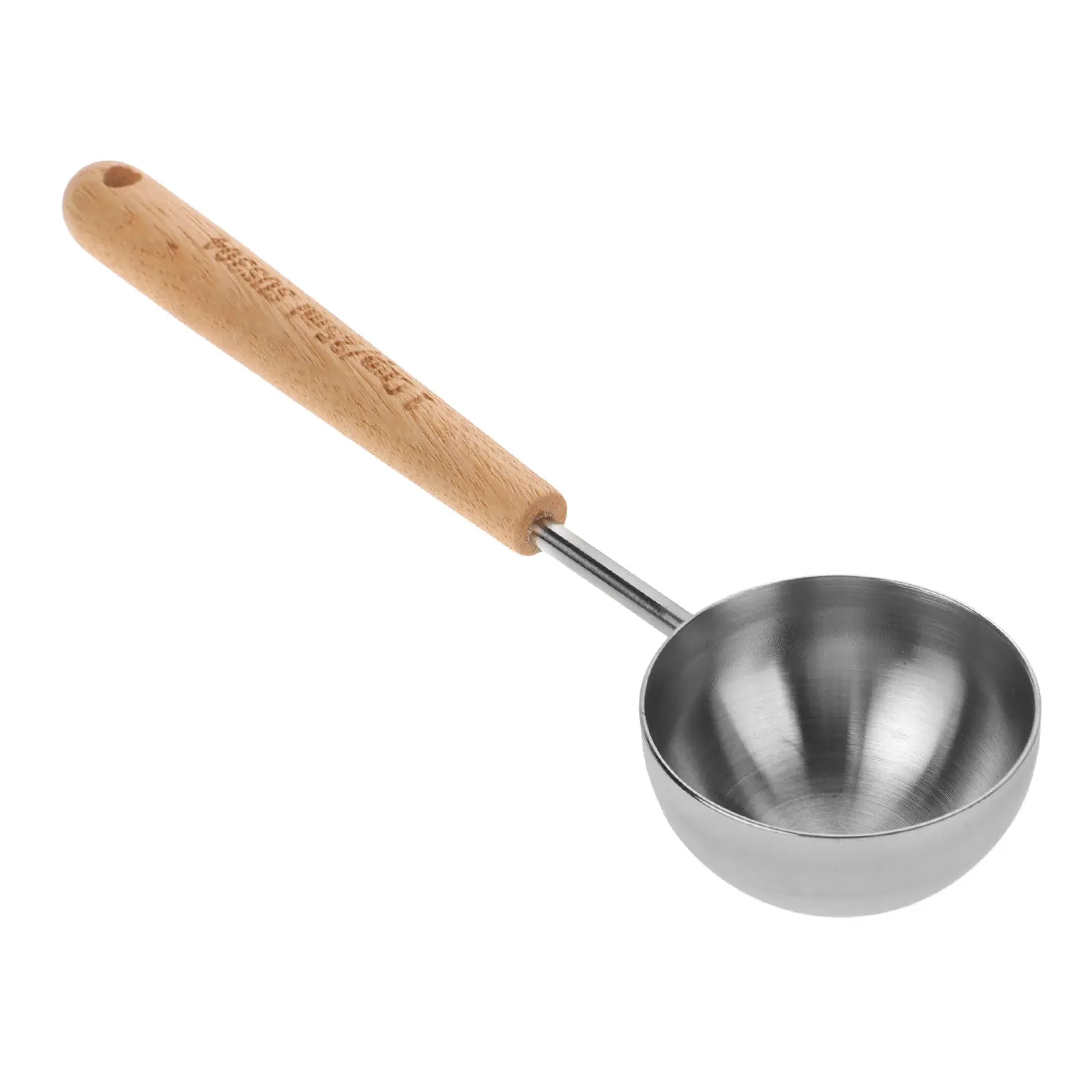 Coffee Measuring Scoop Gold Color Wood Handle Stainless Steel 25Ml Precision Graduated Spoon Protein Powder Coffee Beans Baking