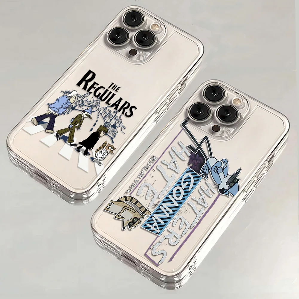 R-Regular Show Cartoon Phone Case For Samsung S25 S24 S23 S22 S21 S20 FE Note20 Note10 Plus Ultra Lite 5G Clear Soft TPU Cover