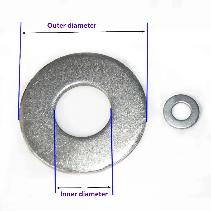 GB848/GB97 TC4 Titanium Alloy Flat Washer Circular Washer Meson M3 M4 M5 M6 M8 M10 M12 M16 M18 M20 TA2 Pure Titanium Flat Washer