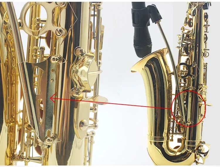 Alto/Tenor Sax Microphone Clip - Aluminum Performance Mic Stand for Live Shows view 3
