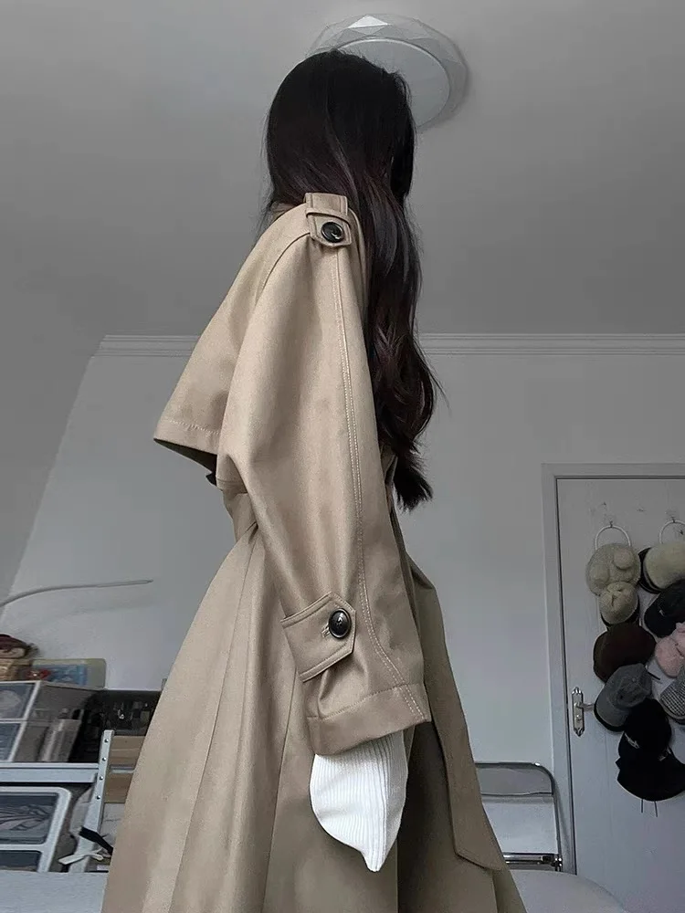 Bijgesneden trenchcoat kleding vrouw klein afneembaar seizoen manchet punk gothic effen ritssluiting trend ultravioletbestendig boho terug denim