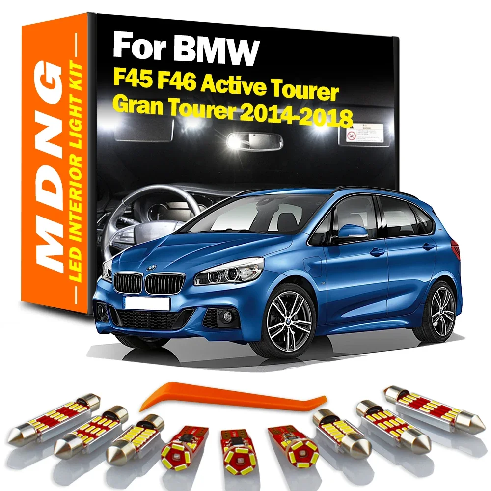 6Pcs For BMW 2 Series F45 F46 Active Tourer Gran Tourer 2014 2015 2016 2017 2018 LED Interior Map Trunk Light Kit Accessories