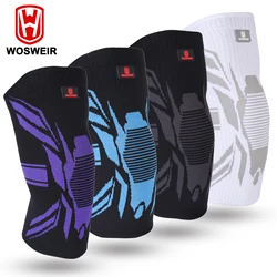 WOSWEIR-Elastic Spandex Knee Pads, Nylon Sports Support Gear, Patella Brace for Running, Basketball, Volleyball