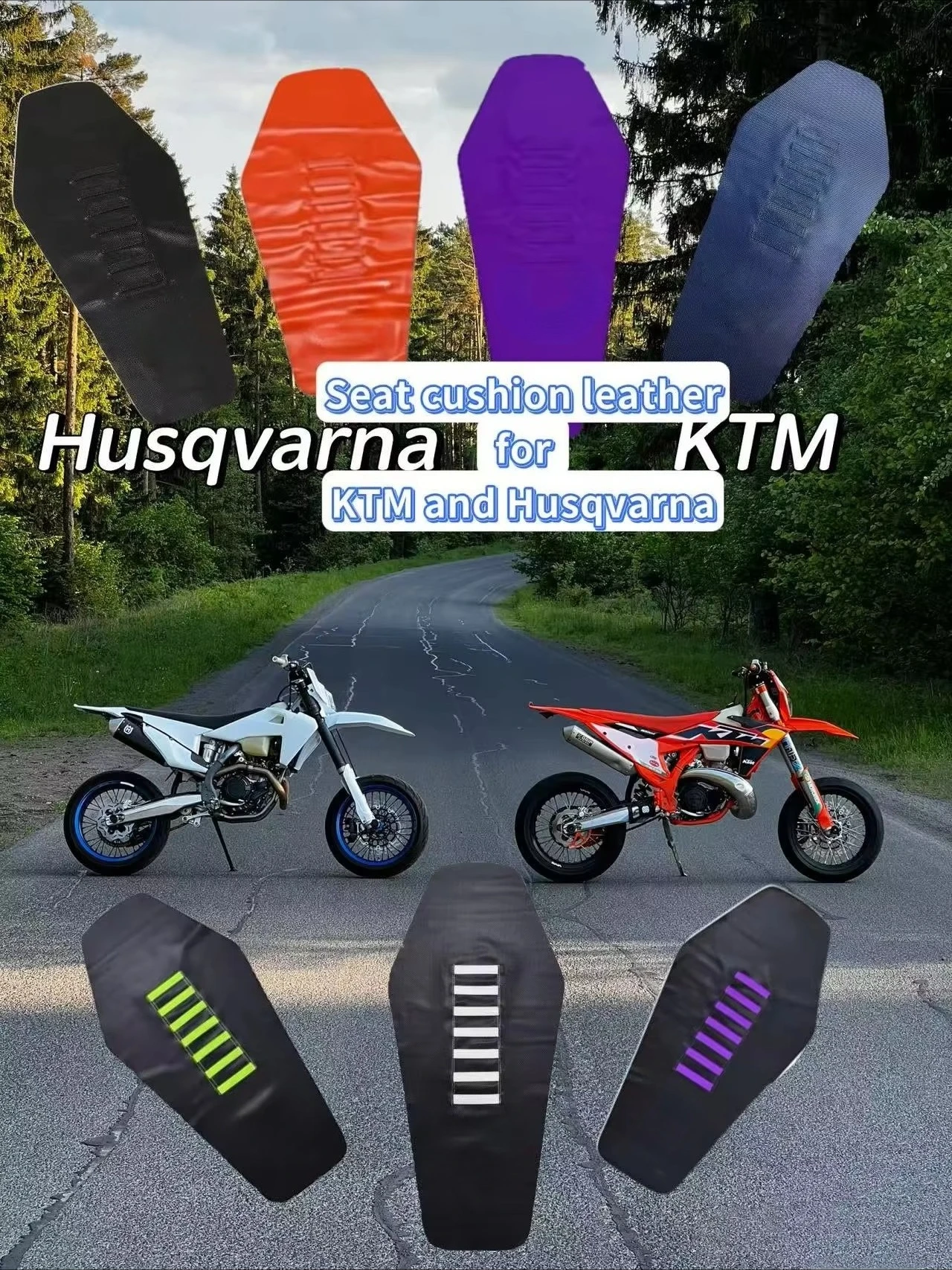 In Stock Off-road Motorcycle  Universal Waterproof and Anti-slip Seat Cushion Leather