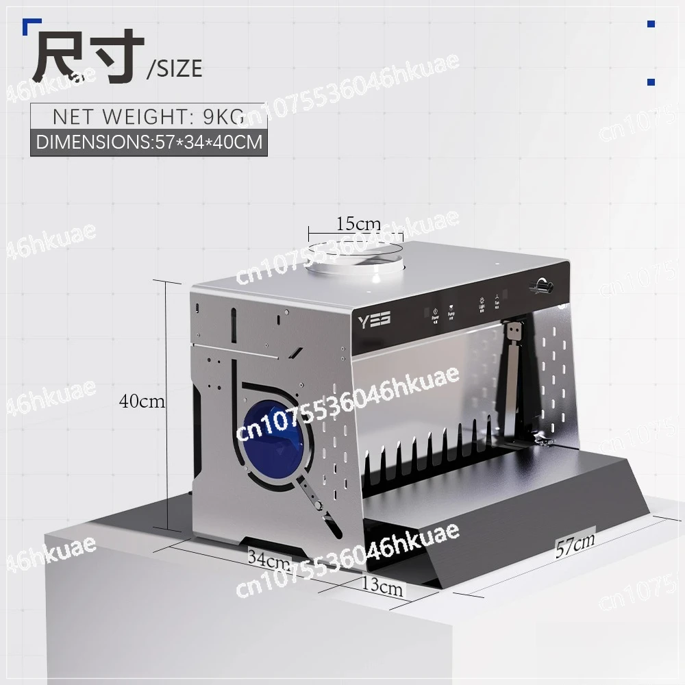 نموذج منتج جديد مكرر صندوق طلاء الرش ستارة الماء الشكل تلوين طاولة الرش خزان استخلاص الزيت #5