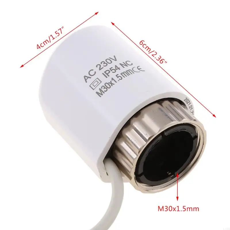 แอคชูเอเตอร์ความร้อนไฟฟ้า L4MB 230V ปิด NC M30*1.5 มม. สำหรับ TRV เทอร์โมสแตติกหม้อน้ำ -วาล์วความร้อนใต้พื้น