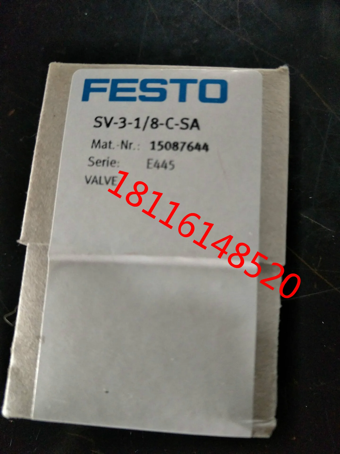 

Festo FESTO 15087644 SV-3-1/8-C-SA In Stock.