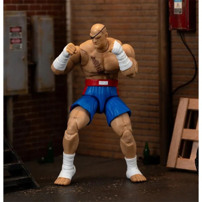 Juguetes originales de Jada Ultra Street Fighter II The Final Challengers Sagat, en Stock, figuras de acción de Anime, modelo de juguete