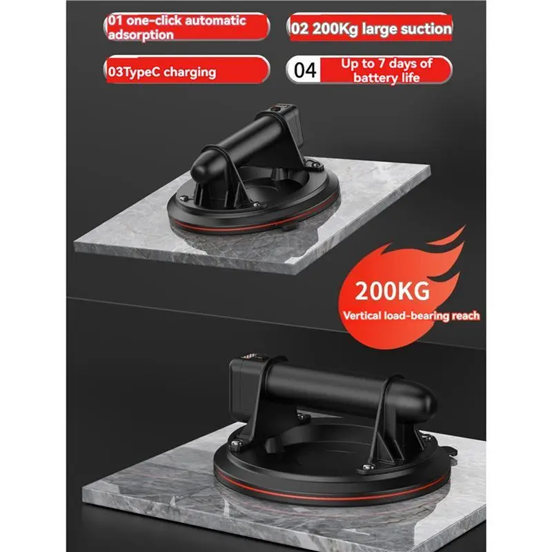 تسليم 24 ساعة 2 مجموعة 8 بوصة 200 كجم كوب شفاط المكنسة الكهربائية قدرة تحمل رافع فراغ الثقيلة #3