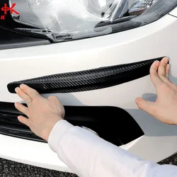 KMIND 2pcs PVC Car Front And Rear Bumpers Anti Collision Strips Carbon Fiber Car Body Doors Rear Trunk Anti Scratch Stickers