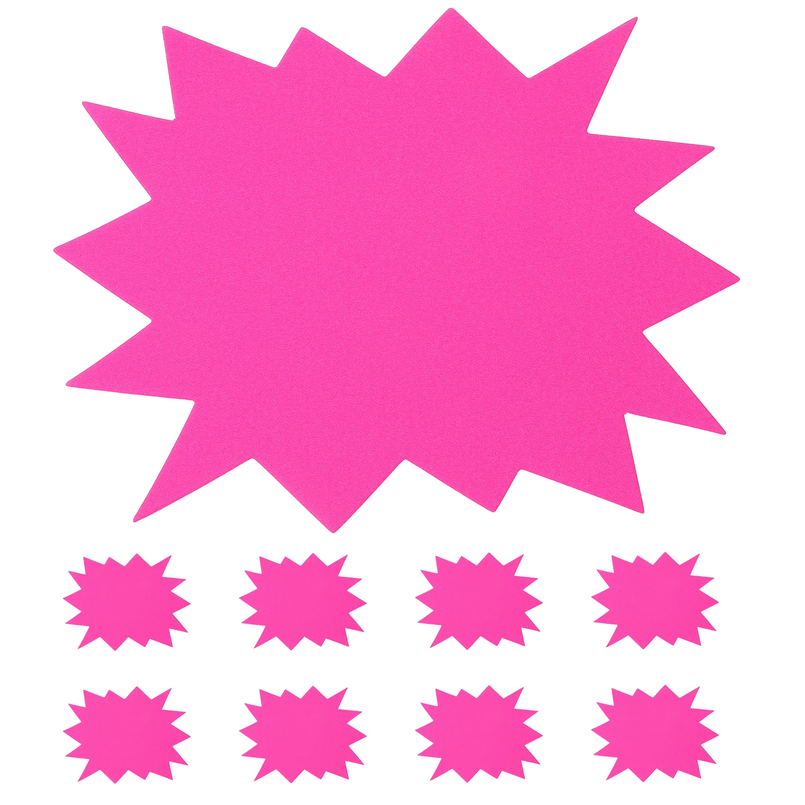 

30pcs Explosion Sticker Price Tags Pink Fluorescent Retail Sale Signs Fundraising Labels Garage Commerce Promotional Paper Tag