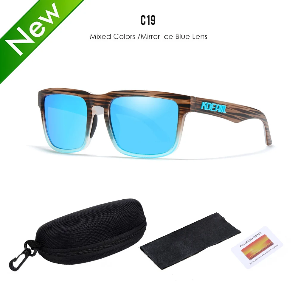 2025 Kdeam Polarisierte Sonnenbrille für Männer Frauen Mode Unisex Marke Trendy Outdoor Brillen Für Paar Spiegel rote Linse 9